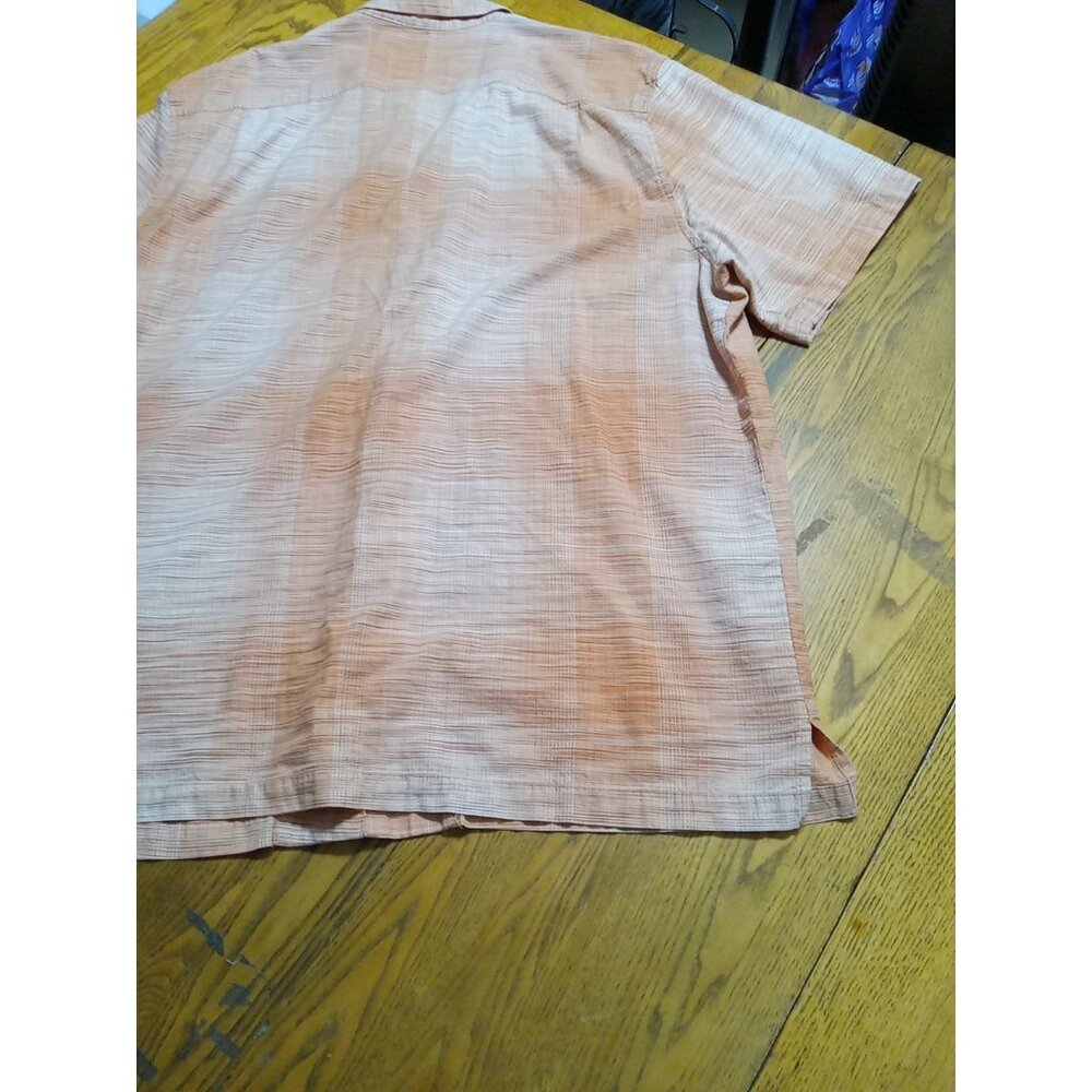 TOMMY BAHAMA Shirt Mens XXXL 3XL Orange Brick Creme Preowned Summer Spring Used - Picture 7 of 7